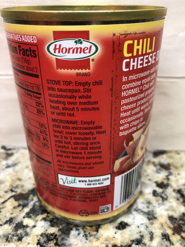 12 CANS Hormel Chili with NO Beans 15 oz Hamburger Sauce Hot Dog Dip FREE SHIP