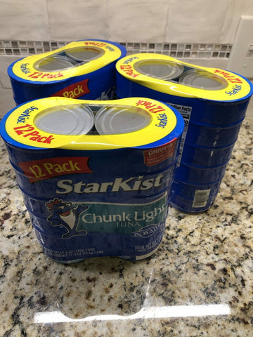 36 CANS StarKist Chunk Light Tuna in Water 5 oz Can FREE SHIP