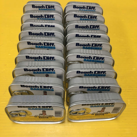 18 CANS Beach Cliff Sardines in Yellow Mustard Sauce Herring Snack Kipper Fresh