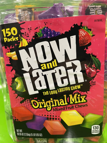 Now & Later Fruit Chews Candy Tub 89 oz cherry apple grape Wrapped Bucket