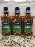 3 BOTTLES Kraft Zesty Italian Salad Dressing 16 oz Tangy Pasta FREE SHIP