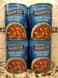 4 CANS Progresso Traditional Creamy Tomato With Penne Soup 18.5 oz Can