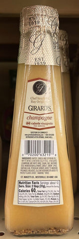 Girard’s Champagne 60 Calorie Vinaigrette Salad Dressing 12 oz Bottle