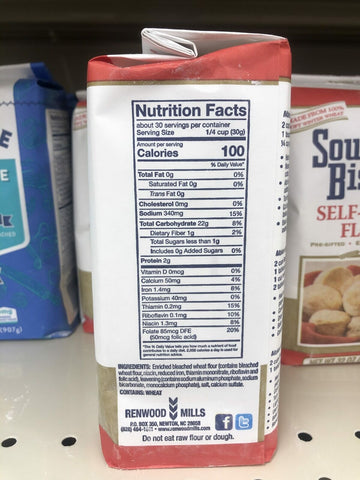 2 BAGS Southern Biscuit Enriched Self Rising Flour 2 lb Bag Pre-sifted Bleached