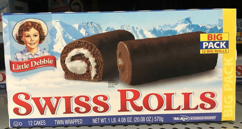 Little Debbie Swiss Rolls Big Pack Chocolate Cake with Icing Snack Cookie