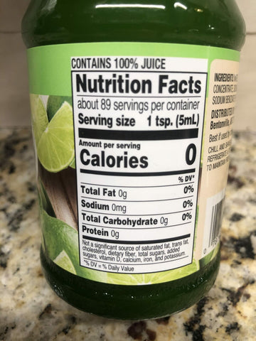 Great Value Lime 100% Juice 15 Oz Pie Cocktails Salad Citrus