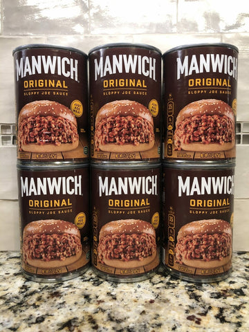 6 CANS Manwich Original Sloppy Joe Sauce 15 oz Can Hamburger