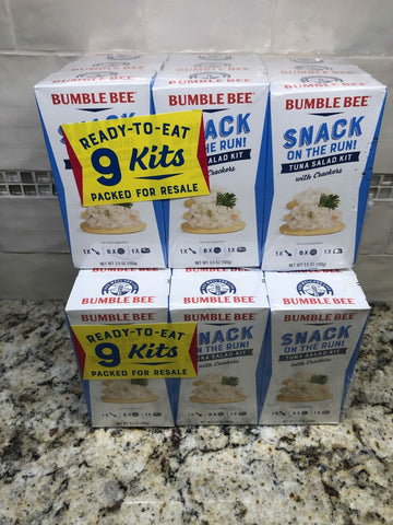 18 BOXES Bumble Bee Tuna Salad Snack on the Run 3.5 oz Protein Crackers FREE ...