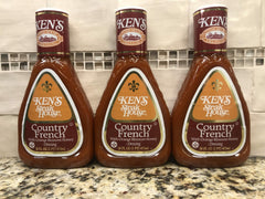 3 BOTTLES Ken's Country French w Orange Blossom Honey Salad Dressing 16 oz Bo...