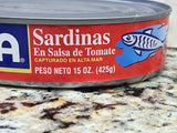 4 BIG CANS Goya Wild Caught Sardines in Tomato Sauce 15 oz Can Snack