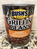 4 CANS Bush's Grillin' Baked Beans Honey Chipotle 21.5 oz Navy vegetarian