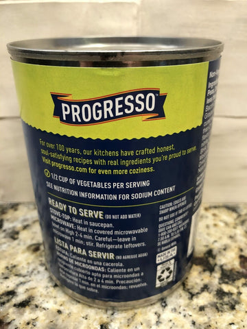 4 CANS Progresso Vegetable Classics Green Split Pea Soup 19 oz Can