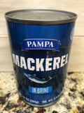 6 CANS Pampa Mackerel in Brine 10 oz Can Tin Fish Herring Salmon Fillets