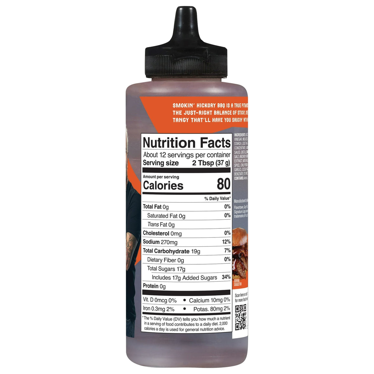 3 Bottles of Guy Fieri's Flavortown Smokin' Hickory BBQ Sauce, 15.5 oz