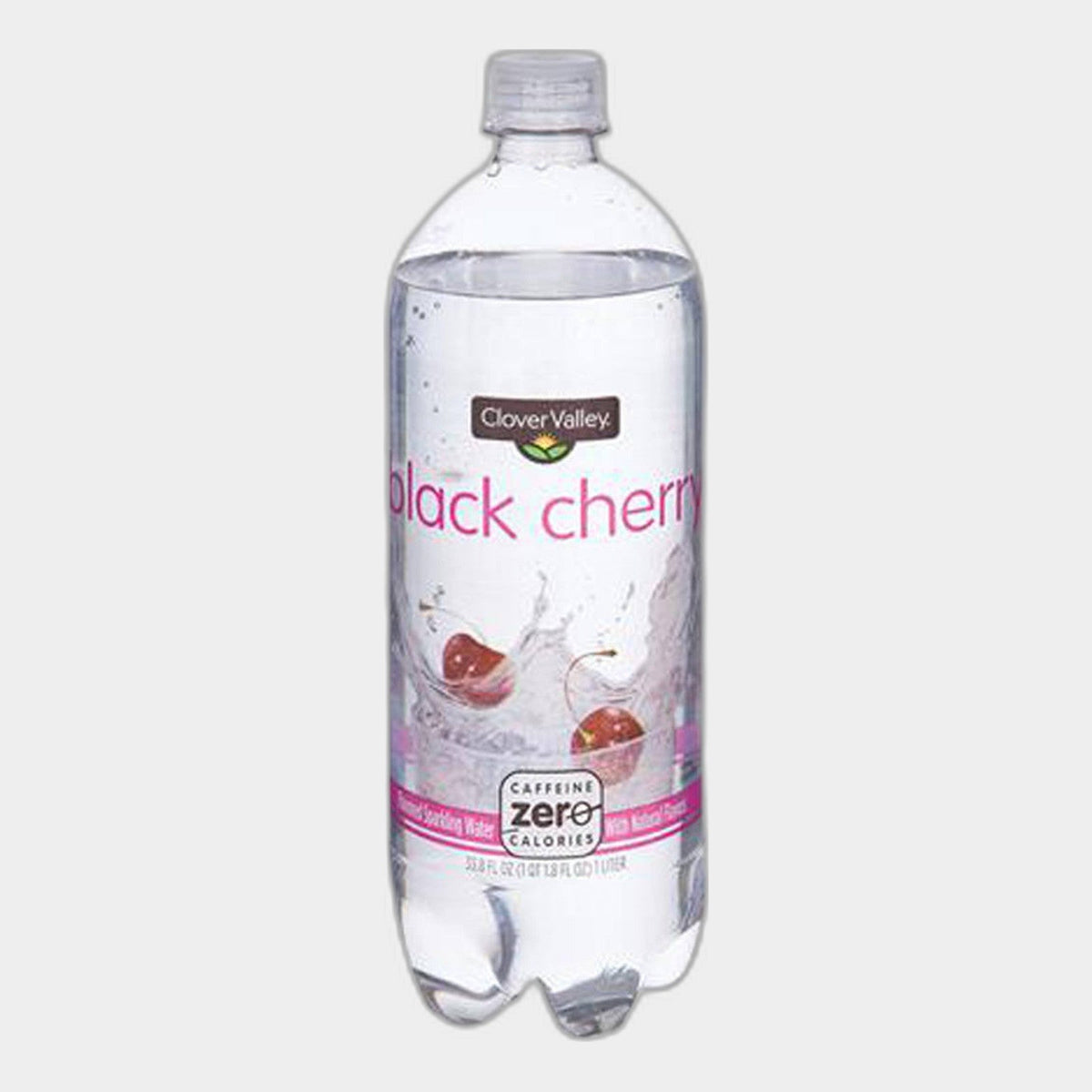 Clover Valley Black Cherry Sparkling Water, 1 liter