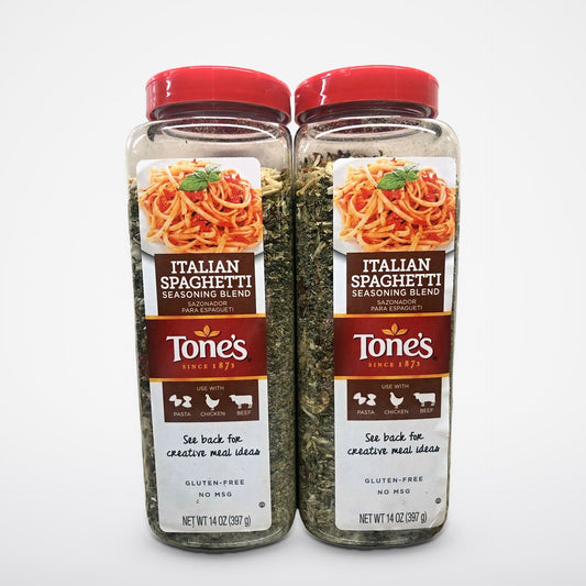 2 Jars of Tone's Italian Spaghetti Seasoning Blend, 14 oz