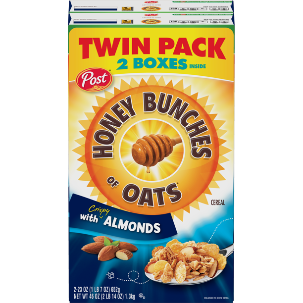 Post Honey Bunches of Oats with Crispy Almonds Cereal, 48 oz