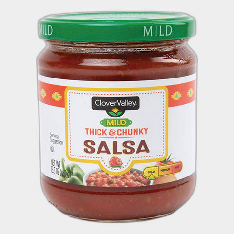 3 Jars Clover Valley Mild Thick & Chunky Salsa, 15.5 oz