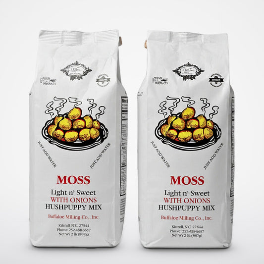 2 Bags of Moss Light n' Sweet Hushpuppy with Onion Mix, 2 lb