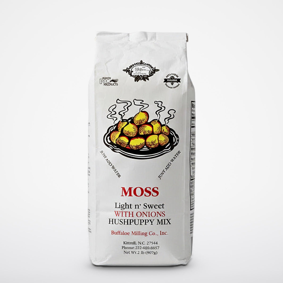 2 Bags of Moss Light n' Sweet Hushpuppy with Onion Mix, 2 lb