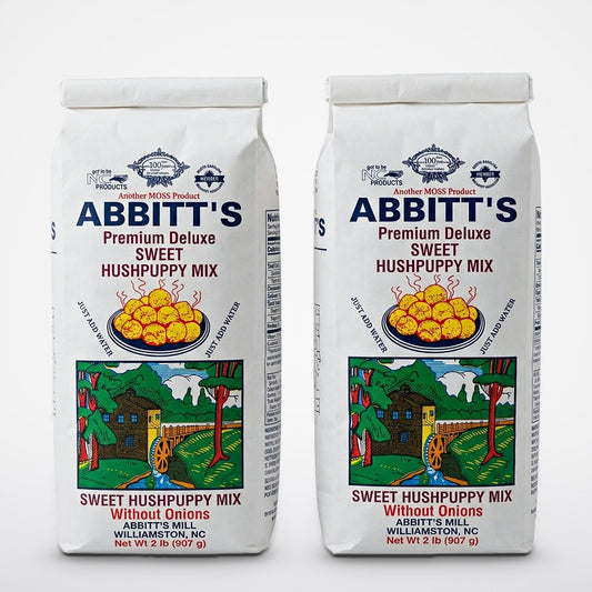 2 Bags of Abbitts Mills Premium Deluxe Sweet Hush Puppy Mix, 2 lb