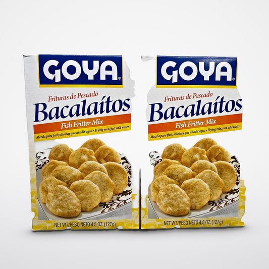 2 Boxes of Goya Bacalaitos Codfish Fish Fritter Mix, 4.5 oz