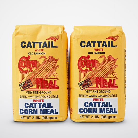 2 Bags of Atkinsons Cattail White Corn Meal, 2 lb