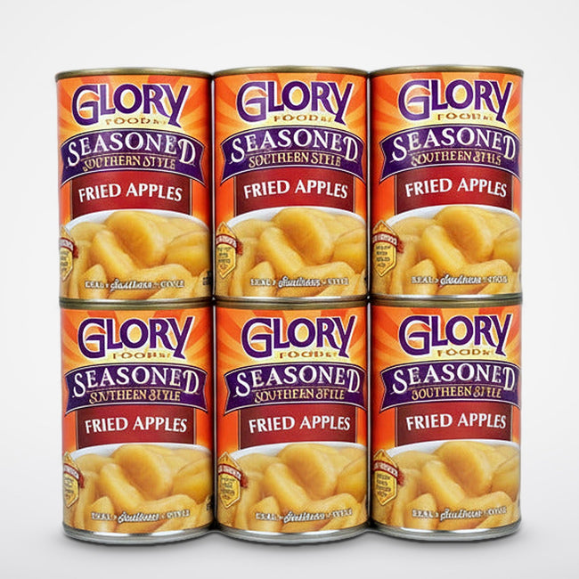 6 Cans of Glory Foods Seasoned Southern Fried Apples, 14.5 oz