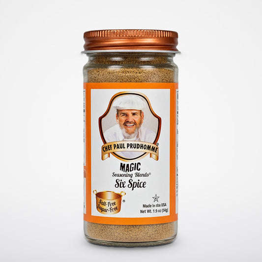 Chef Paul Prudhomme Seasoning Blends Salt-Free Sugar-Free: Six Spice, 1.9 oz