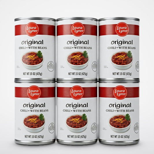 6 Cans of Laura Lynn Chili With Beans, 15 oz