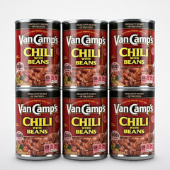 6 Cans of Van Camp's Chili with Beans, 15 oz
