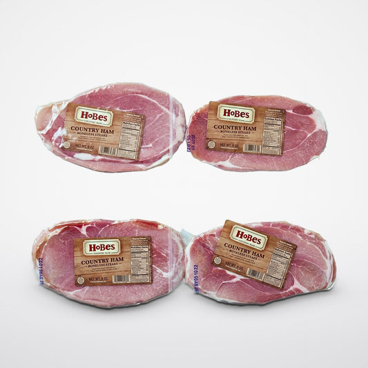 Hobes Old Fashioned Cured Country Ham Pork Steak Slices Breakfast