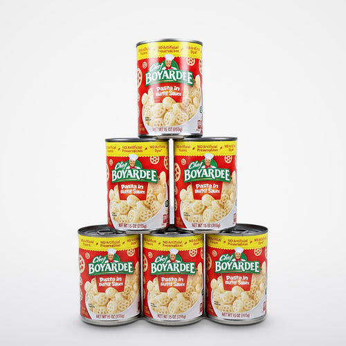 6 Cans of Chef Boyardee Pasta in Butter Sauce, 15 oz