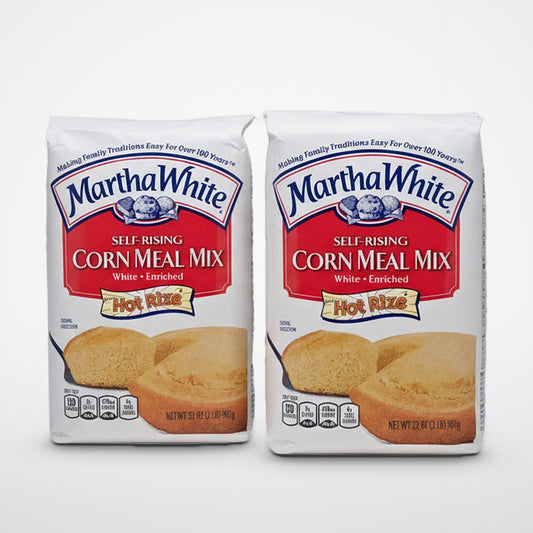 2 Bags of Martha White Enriched Self Rising White Bolted Corn Meal, 2 lb