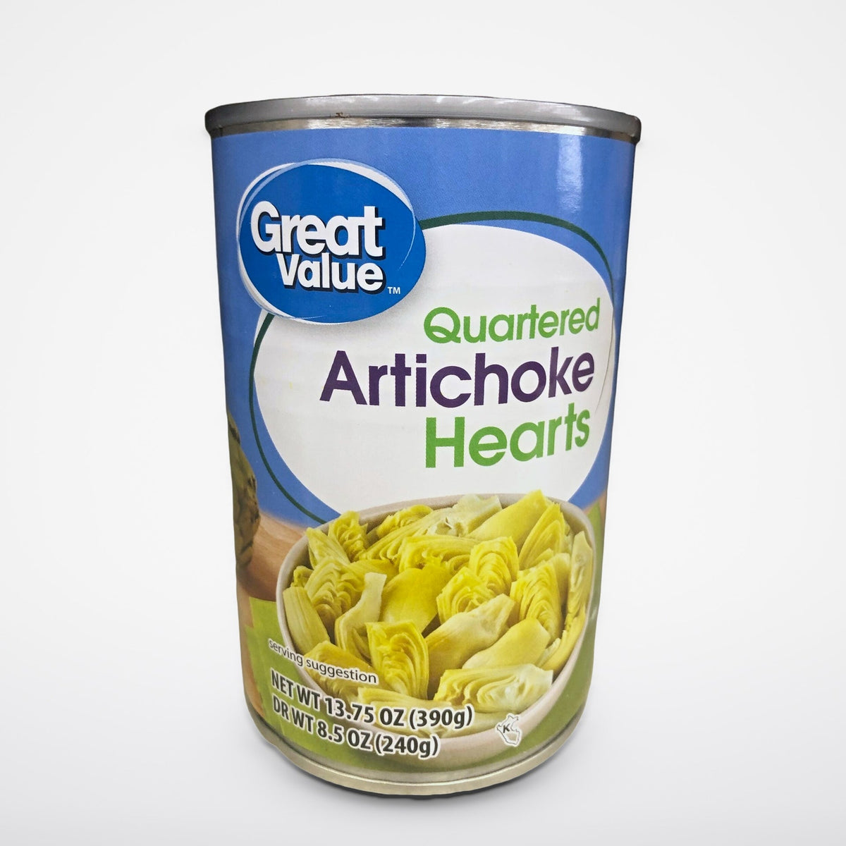 6 Cans of Great Value Quartered Artichoke Hearts, 13.75 oz