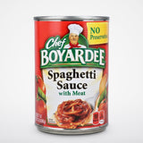 6 Cans of Chef Boyardee Spaghetti Sauce with meat, 15 oz