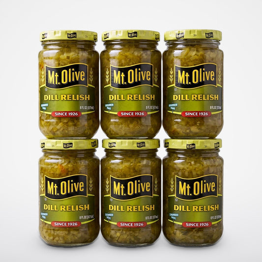 6 Jars of Mount Olive Dill Relish, 8 oz