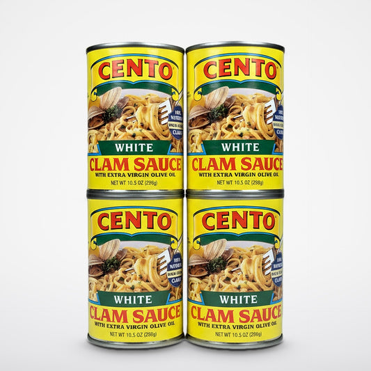 4 Cans of Cento White Clam Pasta Sauce, 10.5 oz