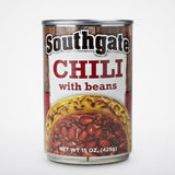 6 Cans of SouthGate Foods Chili with Beans, 15 oz