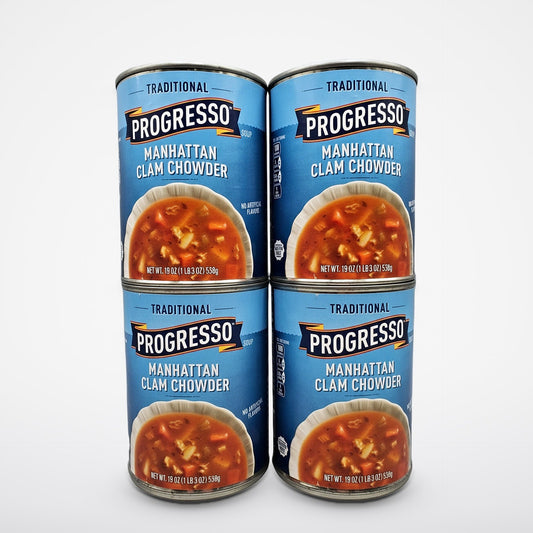 Progresso Traditional Manhattan Clam Chowder Soup, 19 oz Cans