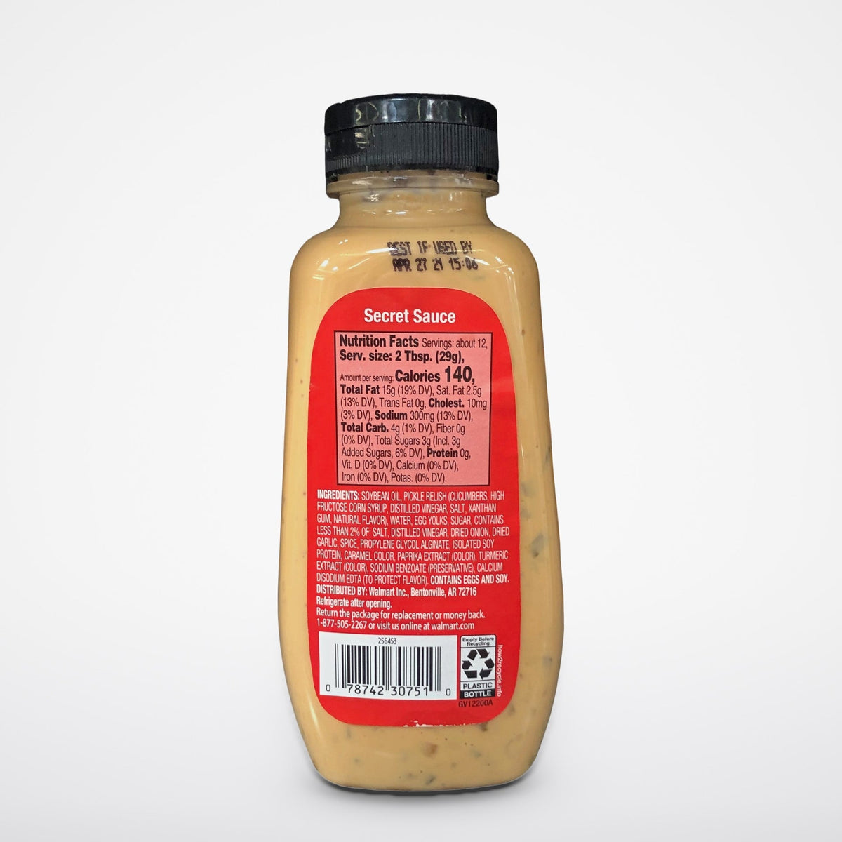 3 Bottles of Great Value Secret Sauce for Burgers & Dipping, 12 oz