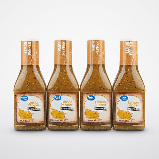 4 Bottles of Great Value Lemon Pepper Marinade, 12.25 oz