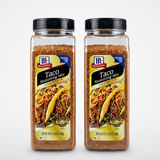 2 Jars of McCormick Premium Taco Seasoning, 24 oz