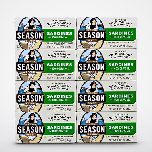 10 Cans Season Wild Caught Sustainable Fish Sardines Can Snack
