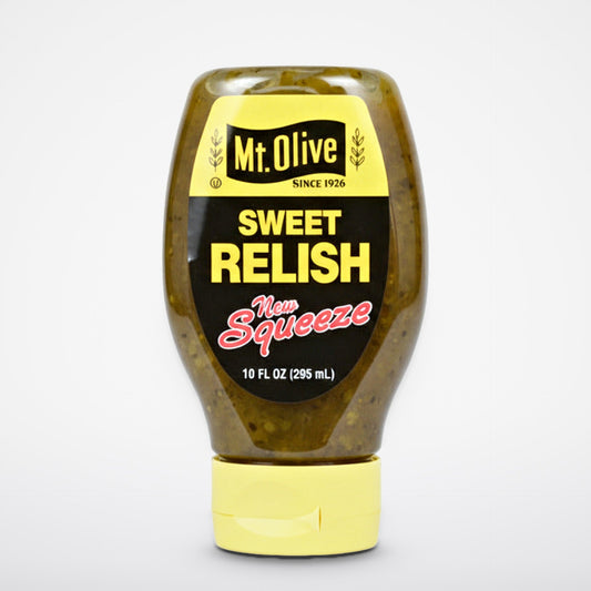 Mt Olive Sweet Pickle Relish 10 oz Hot Dog Sweet Cubes-0