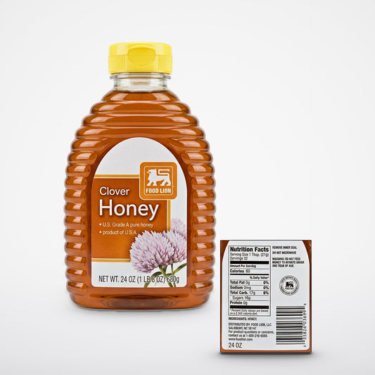 Food Lion Pure Clover Honey All Natural Grade A 24 Oz-0