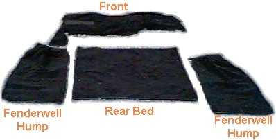 DELUXE Carpet Kit for 1975-78 Toyota Land Cruiser FJ40 tub