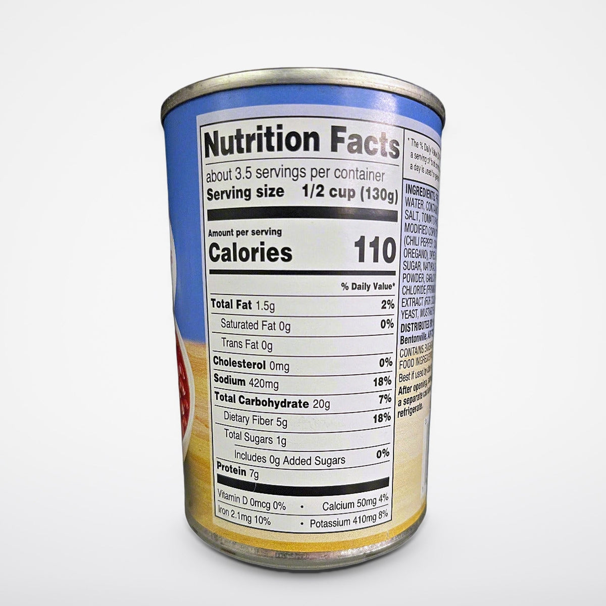6 Cans of Great Value Hot Chili Beans, 15.5 oz