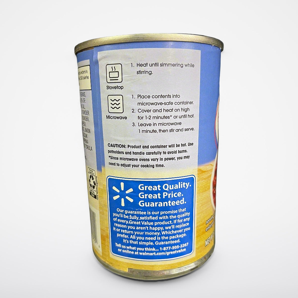 6 Cans of Great Value Hot Chili Beans, 15.5 oz