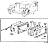 Fender Back Up Lamp Assembly for Land Cruiser FJ40 FJ55 10/69-9/72